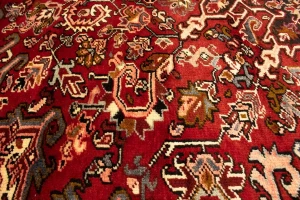 Antique Red Geometric 11X15 Heriz  Persian Rug