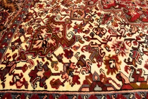 Antique Red Geometric 11X15 Heriz  Persian Rug