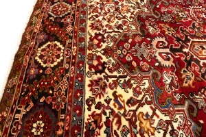 Antique Red Geometric 11X15 Heriz  Persian Rug