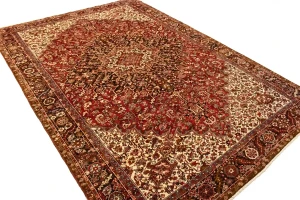 Antique Red Geometric 11X15 Heriz  Persian Rug