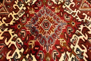 Antique Red Geometric 11X15 Heriz  Persian Rug