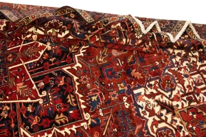 Semi Antique Red Geometric 11X15 Heriz  Persian Rug
