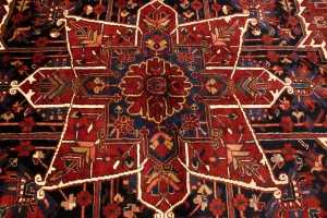 Semi Antique Red Geometric 11X15 Heriz  Persian Rug