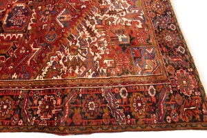 Semi Antique Red Geometric 11X14 Heriz Persian Rug