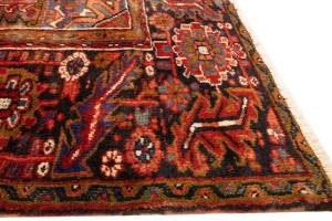 Semi Antique Red Geometric 11X14 Heriz Persian Rug