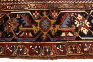 Red Semi Antique Geometric 10'4X15'7 Heriz Persian Oriental Rug