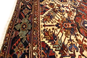 Red Semi Antique Geometric 10'4X15'7 Heriz Persian Oriental Rug