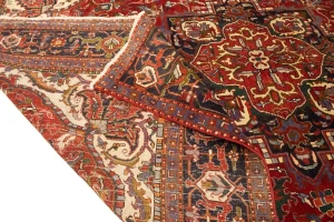 Semi Antique Red Floral 11X15 Goravan Heriz  Persian Rug