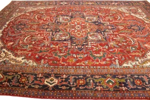 Semi Antique Red Floral 11X15 Goravan Heriz  Persian Rug