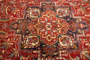Semi Antique Red Floral 11X15 Goravan Heriz  Persian Rug