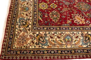 Semi Antique Red Traditional 10X15 Tabriz  Persian Rug
