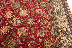 Semi Antique Red Traditional 10X15 Tabriz  Persian Rug