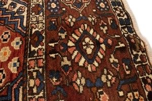 Semi Antique Rusty Red Floral 11X13 Bakhtiari Persian Rug