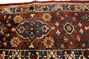 Semi Antique Rusty Red Floral 11X13 Bakhtiari Persian Rug