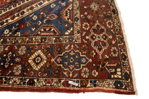 Semi Antique Rusty Red Floral 11X13 Bakhtiari Persian Rug
