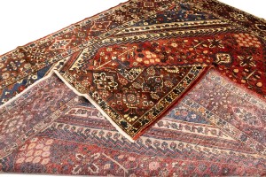 Semi Antique Rusty Red Floral 11X13 Bakhtiari Persian Rug