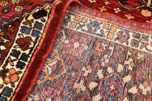 Semi Antique Rusty Red Floral 11X13 Bakhtiari Persian Rug