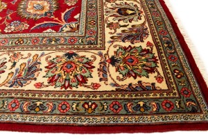 Semi Antique Red Traditional 12X15 Tabriz Persian Rug