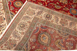 Semi Antique Red Traditional 12X15 Tabriz Persian Rug