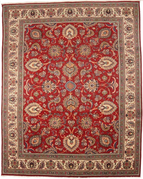 Semi Antique Red Traditional 12X15 Tabriz Persian Rug