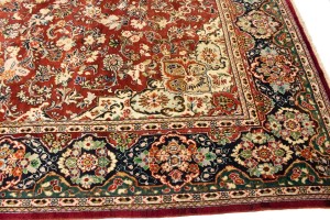 Semi Antique Maroon Red Traditional 10'5X17 Mahal Persian Rug