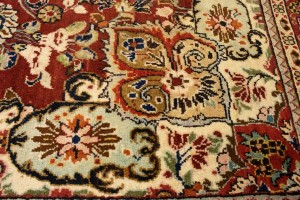 Semi Antique Maroon Red Traditional 10'5X17 Mahal Persian Rug