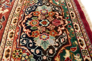 Semi Antique Maroon Red Traditional 10'5X17 Mahal Persian Rug