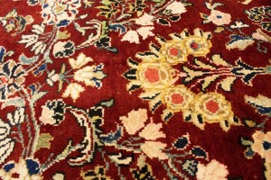 Semi Antique Maroon Red Traditional 10'5X17 Mahal Persian Rug