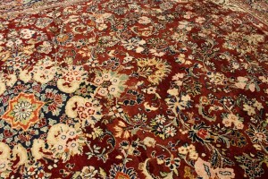 Semi Antique Maroon Red Traditional 10'5X17 Mahal Persian Rug