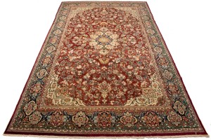 Semi Antique Maroon Red Traditional 10'5X17 Mahal Persian Rug