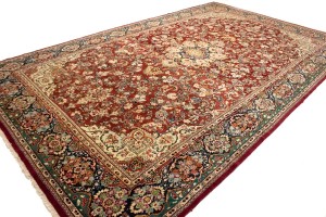 Semi Antique Maroon Red Traditional 10'5X17 Mahal Persian Rug