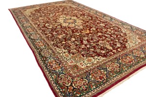 Semi Antique Maroon Red Traditional 10'5X17 Mahal Persian Rug