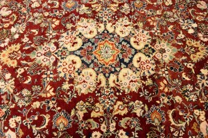 Semi Antique Maroon Red Traditional 10'5X17 Mahal Persian Rug