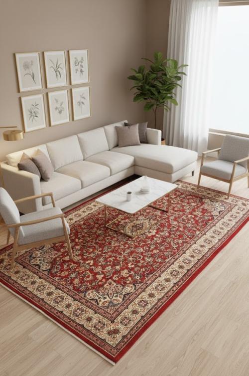 Semi Antique Red Floral 10X16 Mahal Persian Rug