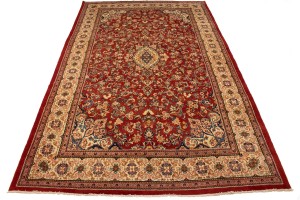 Semi Antique Red Floral 10X16 Mahal Persian Rug