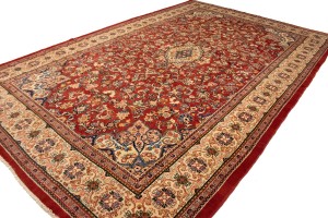 Semi Antique Red Floral 10X16 Mahal Persian Rug