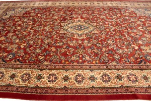 Semi Antique Red Floral 10X16 Mahal Persian Rug