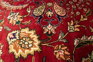 Vintage Red Traditional 10X14'5 Tabriz Persian Rug