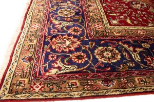 Vintage Red Traditional 10X14'5 Tabriz Persian Rug