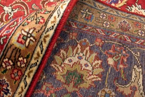 Vintage Red Traditional 10X14'5 Tabriz Persian Rug