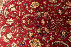 Vintage Red Traditional 10X14'5 Tabriz Persian Rug
