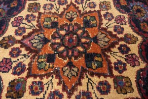 Antique Red Traditional 10'5X16'7 Mashad Persian Rug