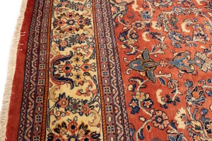 Vintage Orange-red Traditional 11X15 Mahal Persian Rug