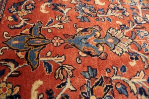 Vintage Orange-red Traditional 11X15 Mahal Persian Rug