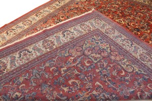 Vintage Orange-red Traditional 11X15 Mahal Persian Rug