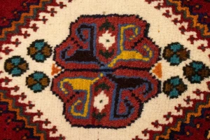 Red Tribal Geometric 3'4X4'8 Oriental Rug