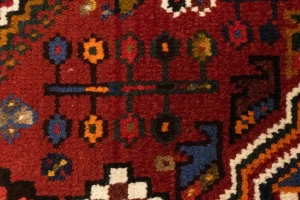 Rusty Red Tribal 3'5X5 Shiraz Persian Rug