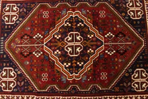 Rusty Red Tribal 3'5X5 Shiraz Persian Rug