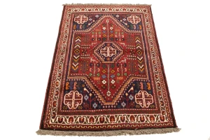 Red Tribal 3X5 Shiraz Persian Rug