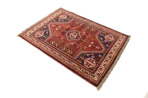 Red Tribal 3X5 Shiraz Persian Rug